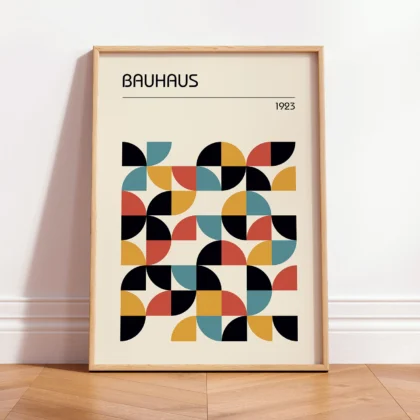 Bauhaus Wandbild – Geometrische Farbformen
