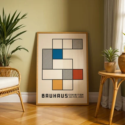 Bauhaus paveikslas – Minimalistinė kompozicija
