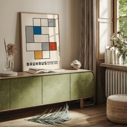 Bauhaus paveikslas – Minimalistinė kompozicija