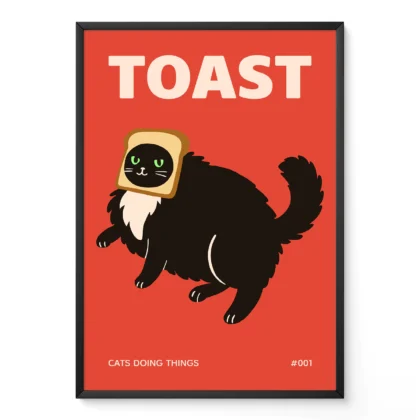 Black Cat Wall Art – Toast