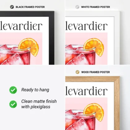 Wandbild – Boulevardier Cocktail Rezept