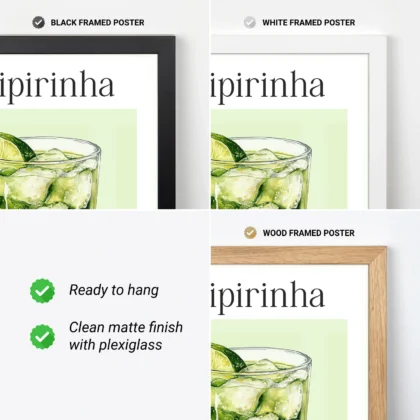 Wandbild – Caipirinha Cocktail Rezept