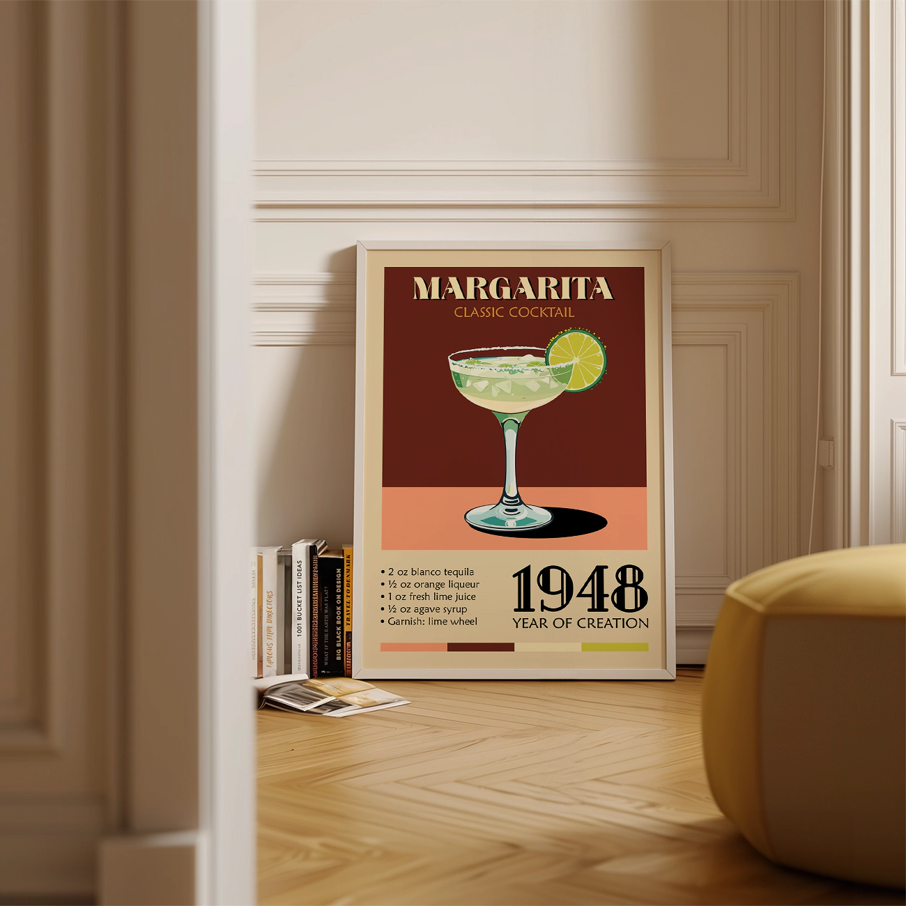 American Wit Targa Decorativa Da Parete 20x30 Cm | Ricetta Margarita Per Baristi In Alluminio | Cartello Metallico Per Bar E Home Bar
