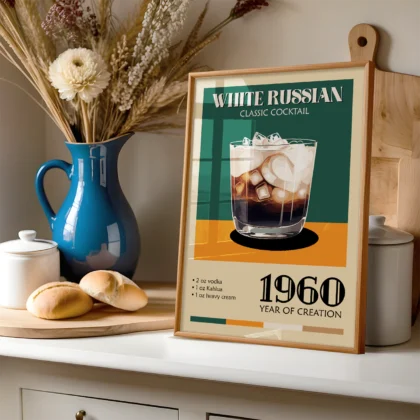 Retro paveikslas – White Russian kokteilis