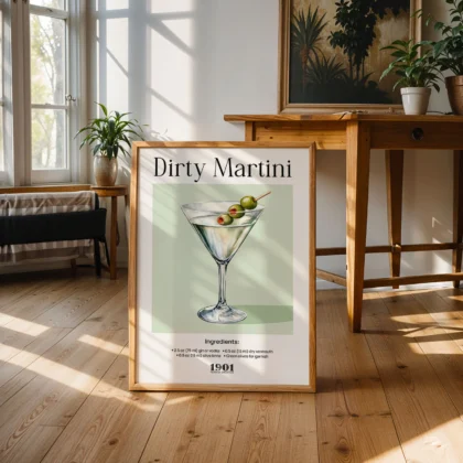 Wandbild – Dirty Martini Cocktail
