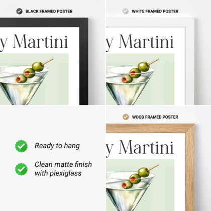Wandbild – Dirty Martini Cocktail