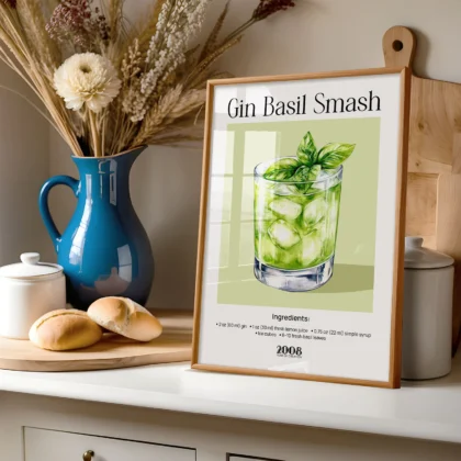 Cocktail Wall Art – Gin Basil Smash