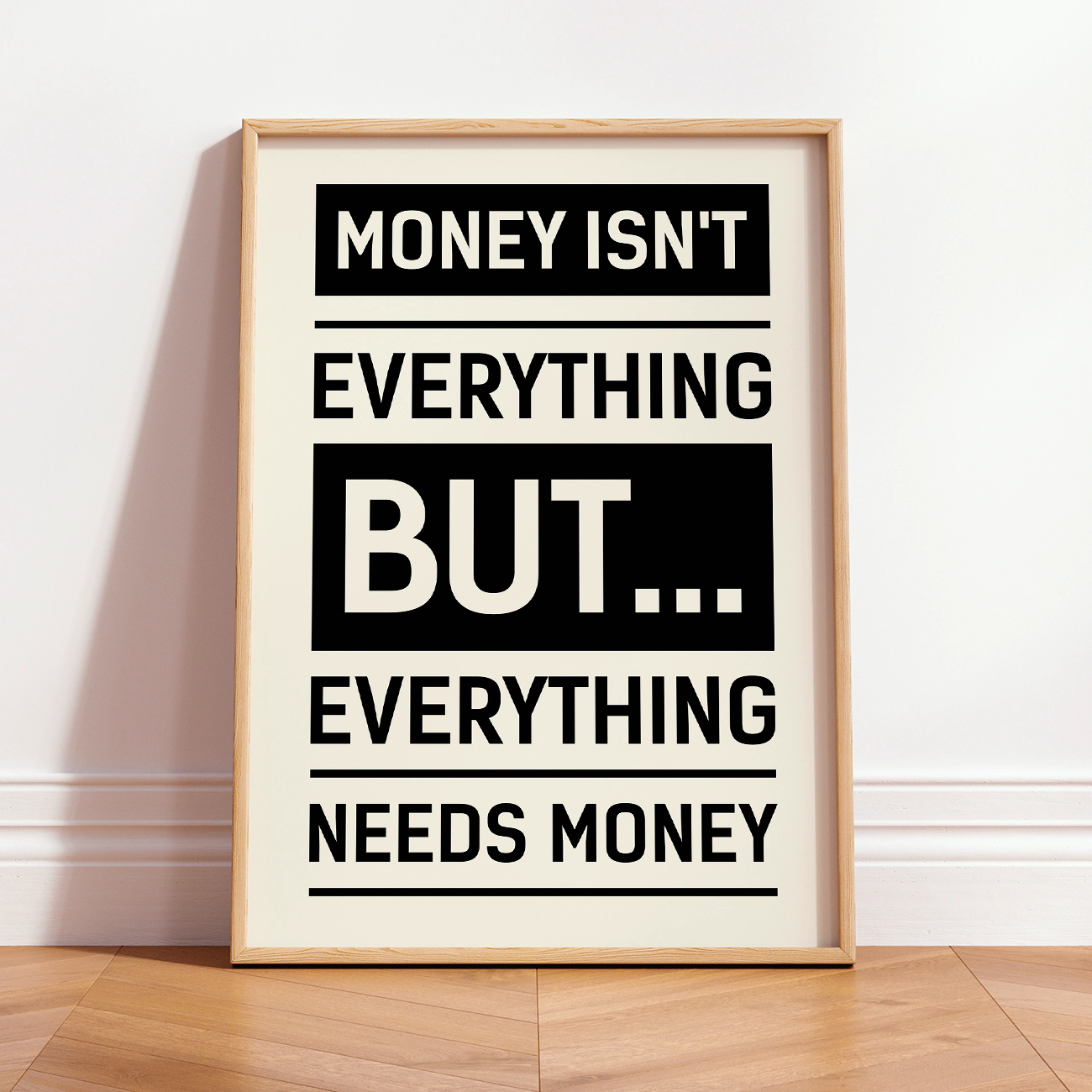 Motivational Quote Poster – Money Isn’t Everything Wall Art Print