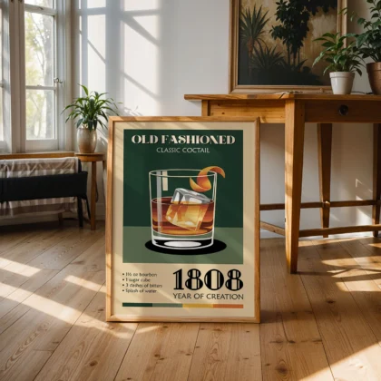 Cocktail Wall Art – Old Fashioned Art Print