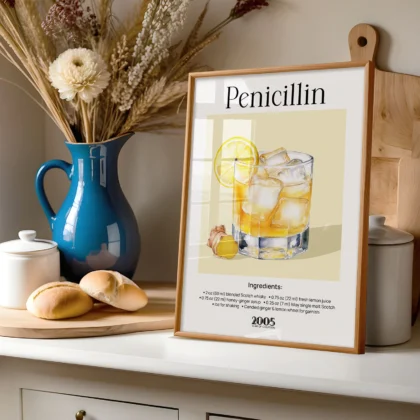 Cocktail Wall Art – Penicillin