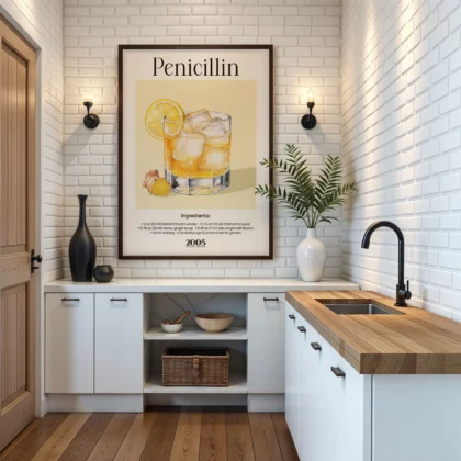 Cocktail Wall Art – Penicillin