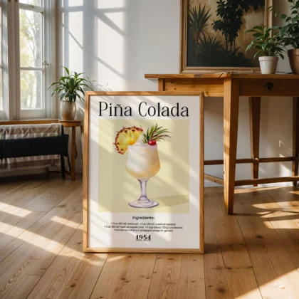 Wandbild – Piña Colada Cocktail Rezept