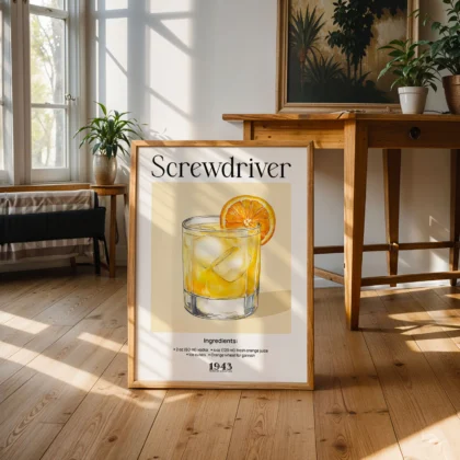 Cocktail Wall Art – Screwdriver