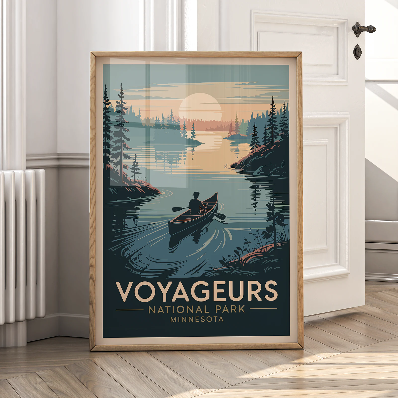 Florence Poster – Travel Wall Art Architectural Print National Park Poster – Retro Voyageurs Canoe Wall Art