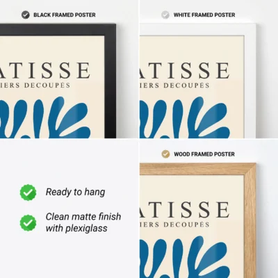 Bauhaus Print Set of 3 – Blue Forms