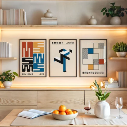 Bauhaus Print Set of 3 – Retro Composition