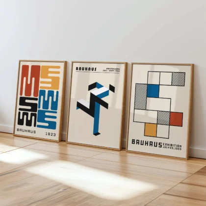 Bauhaus Print Set of 3 – Retro Composition