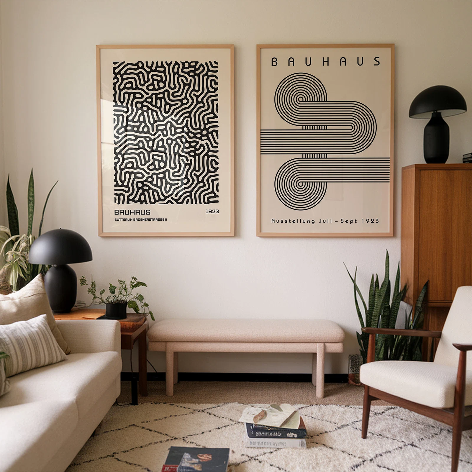 Set of 2 Art Prints – Geometric Bauhaus Posters
