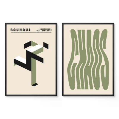 Two Piece Wall Art – Bauhaus Poster Set