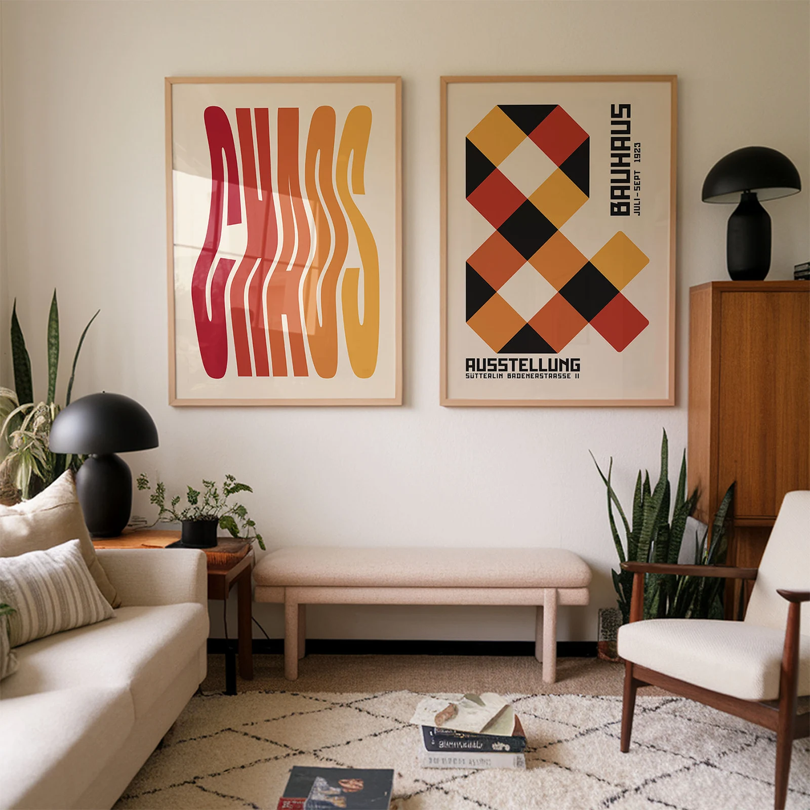 Set of Two Wall Art – Minimalist Bauhaus Posters