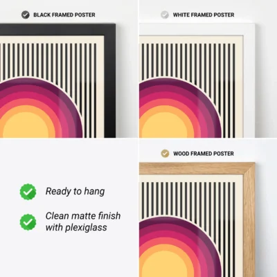 Bauhaus poster 1923 framed options with product details and icons