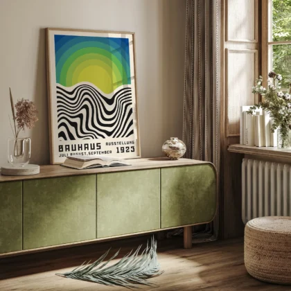 Bauhaus 1923 Print – Green Sun