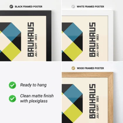 Bauhaus 1923 Print – Green Geometric Block