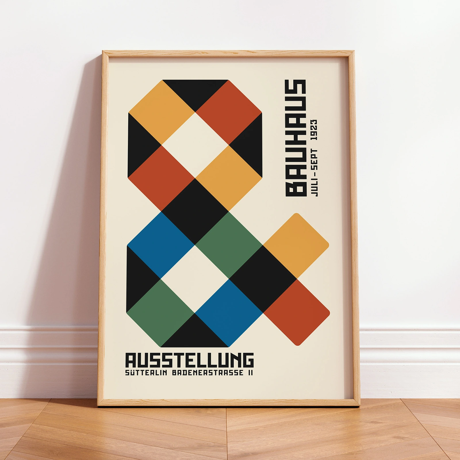 Retro Wall Art Decor – Bauhaus Geometric Poster 1923