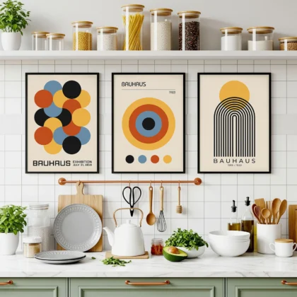 Bauhaus Print Set of 3 – Circle Harmony