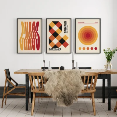 Bauhaus Print Set of 3 – Solar Balance