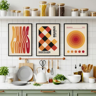 Bauhaus Print Set of 3 – Solar Balance