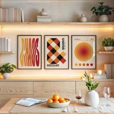 Bauhaus Print Set of 3 – Solar Balance