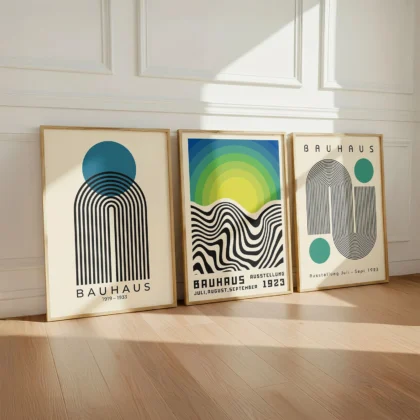 Bauhaus Print Set of 3 – Calm Geometry