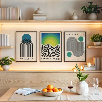Bauhaus Print Set of 3 – Calm Geometry