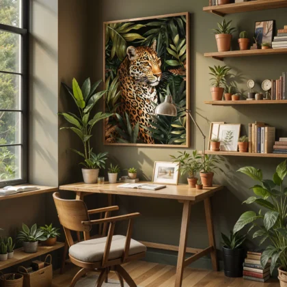Wandbild – Leopard