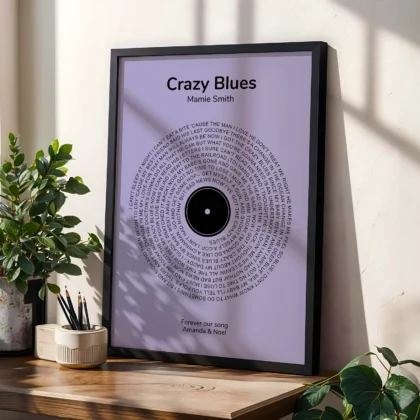 Personalised Song Lyrics Poster