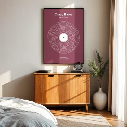 Personalised Song Lyrics Poster