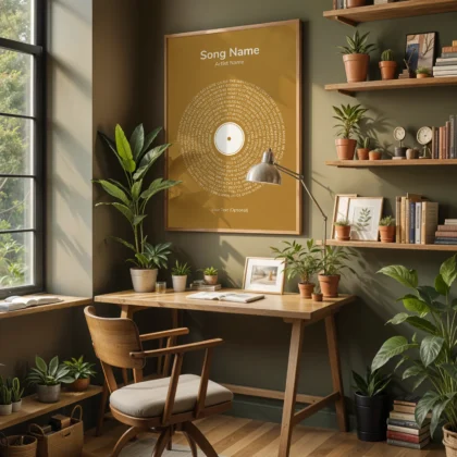Personalised Song Lyrics Poster