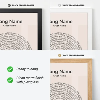 Personalised Song Lyrics Poster - Image 9