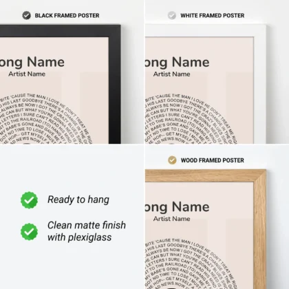 Personalised Song Lyrics Poster