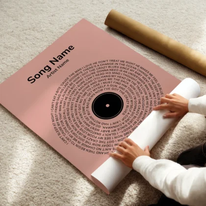 Personalised Song Lyrics Poster
