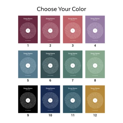 Personalised Song Lyrics Poster - Image 3