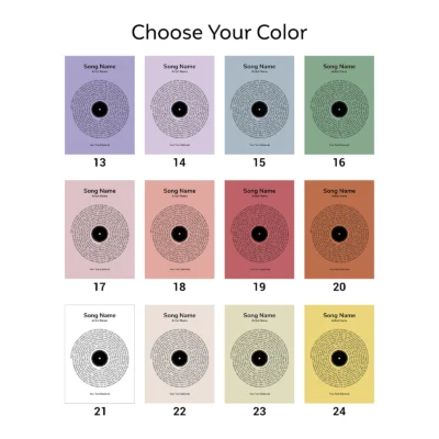 Personalised Song Lyrics Poster - Image 4