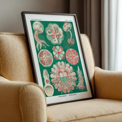 Green Discomedusae Wall Art by Ernst Haeckel