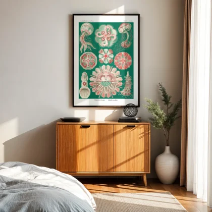 Green Discomedusae Wall Art by Ernst Haeckel