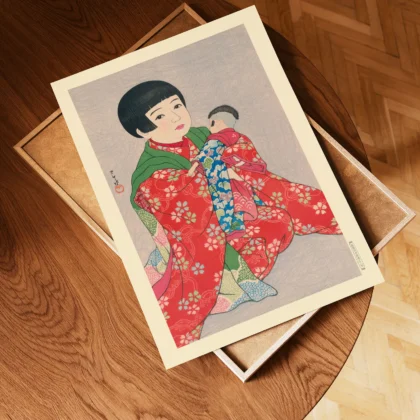 Child with Doll by Hasui Kawase