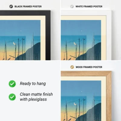 Retro Japanese Poster – Kawase Hasui Morning in Beppu Print - Image 7