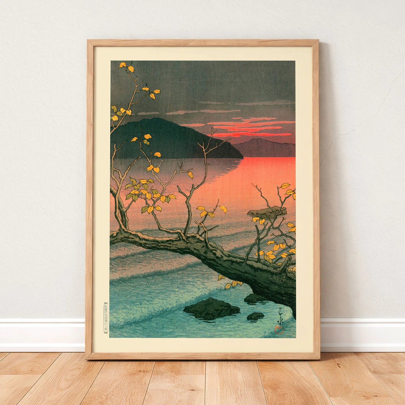 Hasui Kawase Poster – Nenokuchi Lake Print