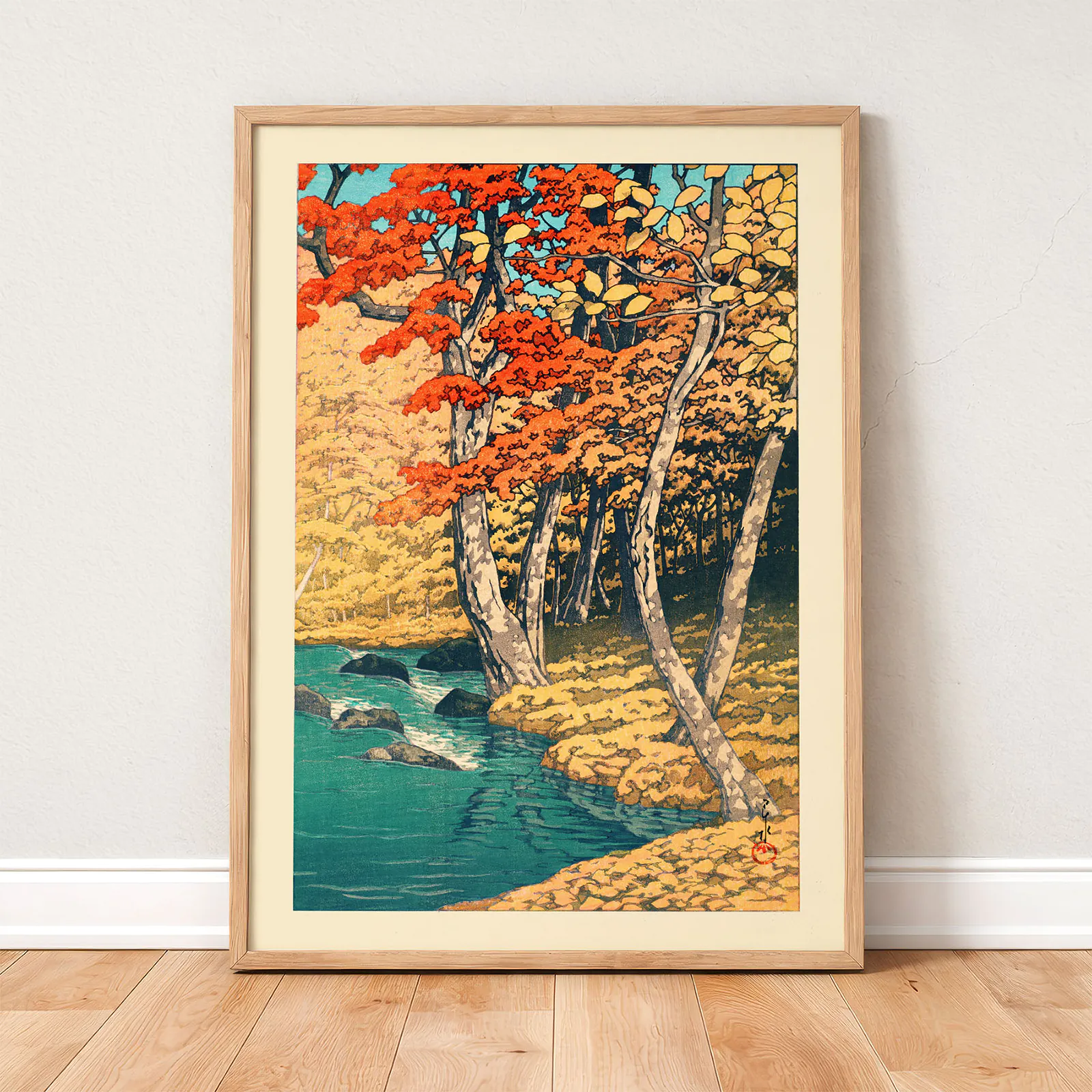 Vintage Japanese Wall Art – Kawase Hasui Autumn in Oirase