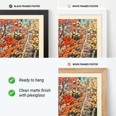 Framing preview options for vintage Japanese Hasui print